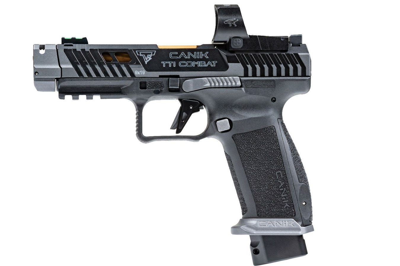 CANIK TTI Combat 9mm Pistol with Bronze Barrel and MO3 Red Dot
