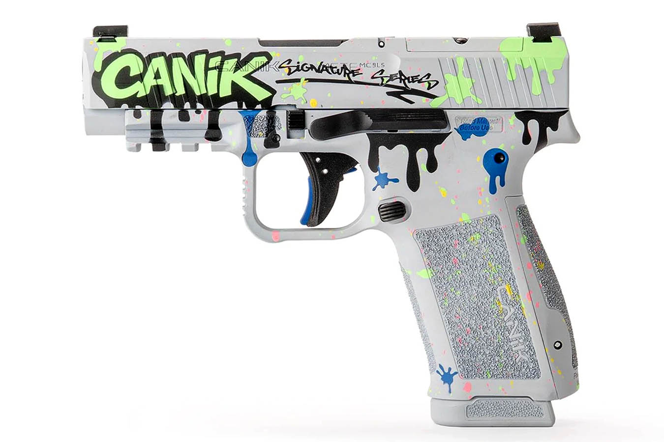 CANIK METE MC9LS 9mm Signature Series Drip Optic Ready Pistol with Paint Splatter Finish