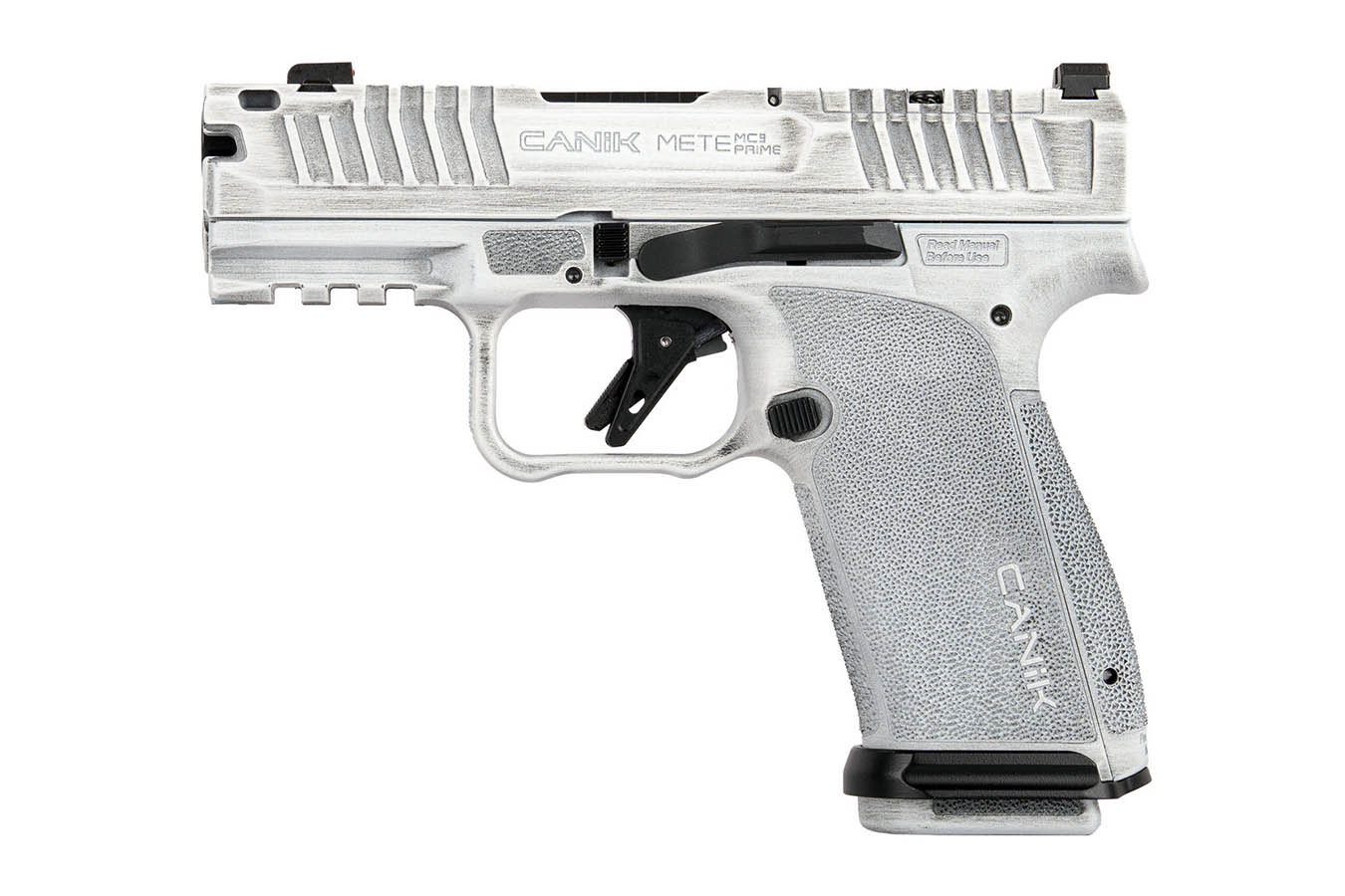 CANIK METE MC9 Prime 9mm Optic Ready Pistol with Arctic Distressed White Finish