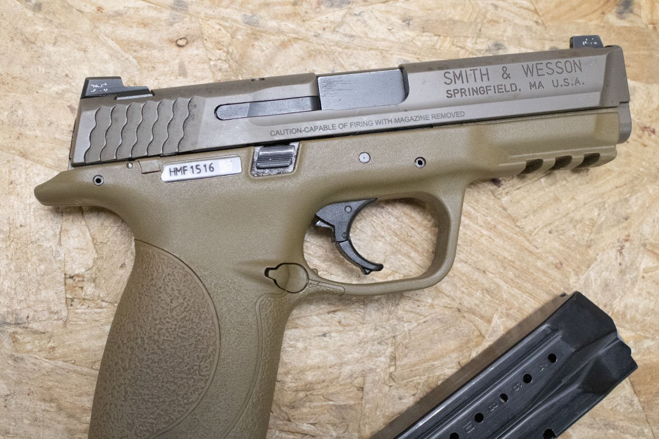 SMITH AND WESSON M&P9 9mm Police Trade-In Pistol with FDE Finish and Two Magazines