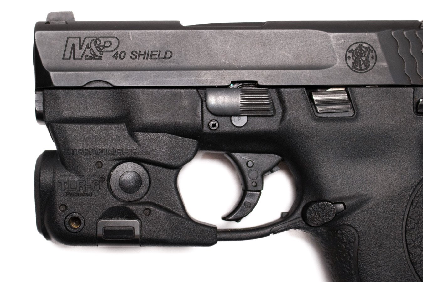 SMITH AND WESSON M&P40 Shield 40 S&W Police Trade-In with Streamlight TLR-6