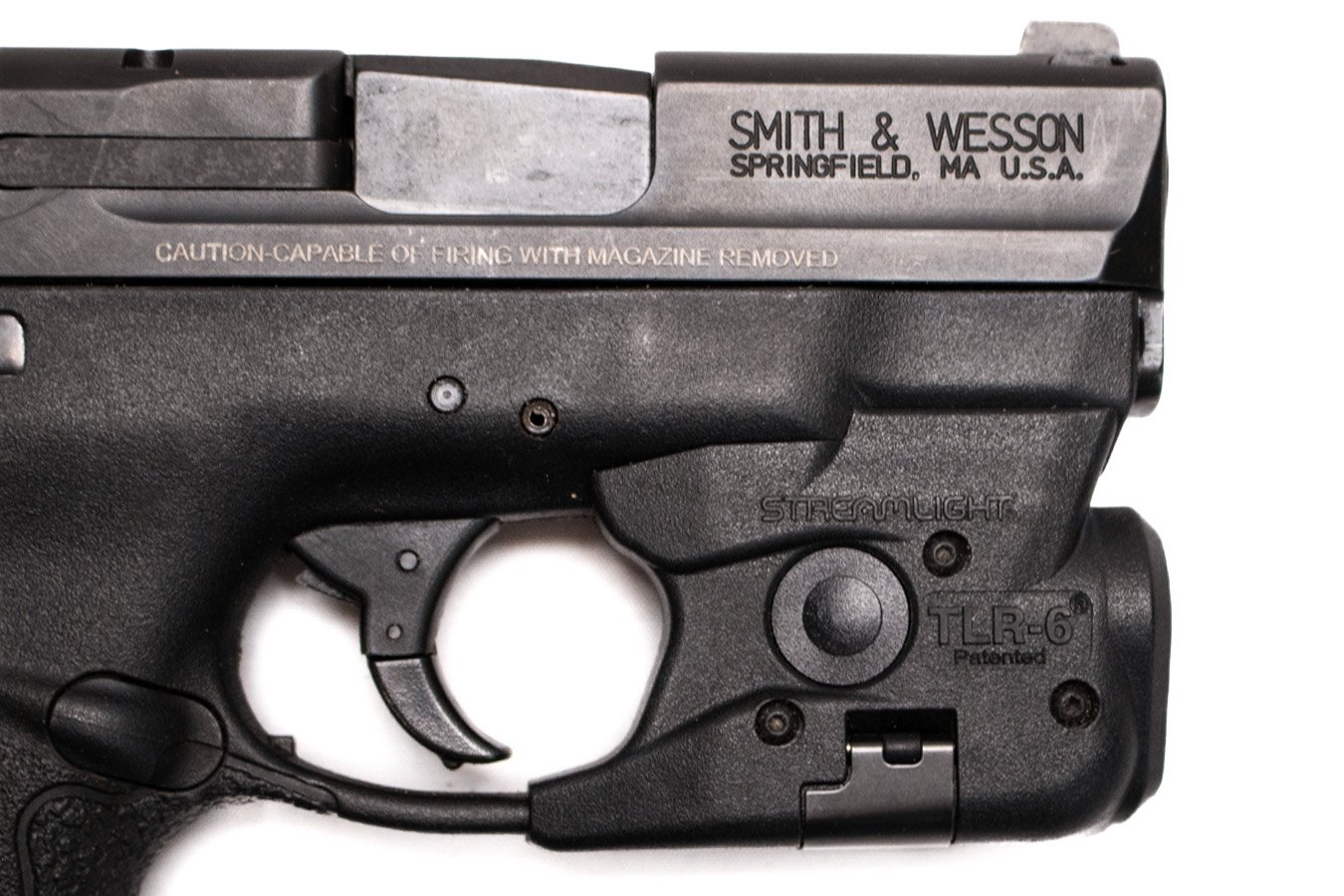 SMITH AND WESSON M&P40 Shield 40 S&W Police Trade-In with Streamlight TLR-6