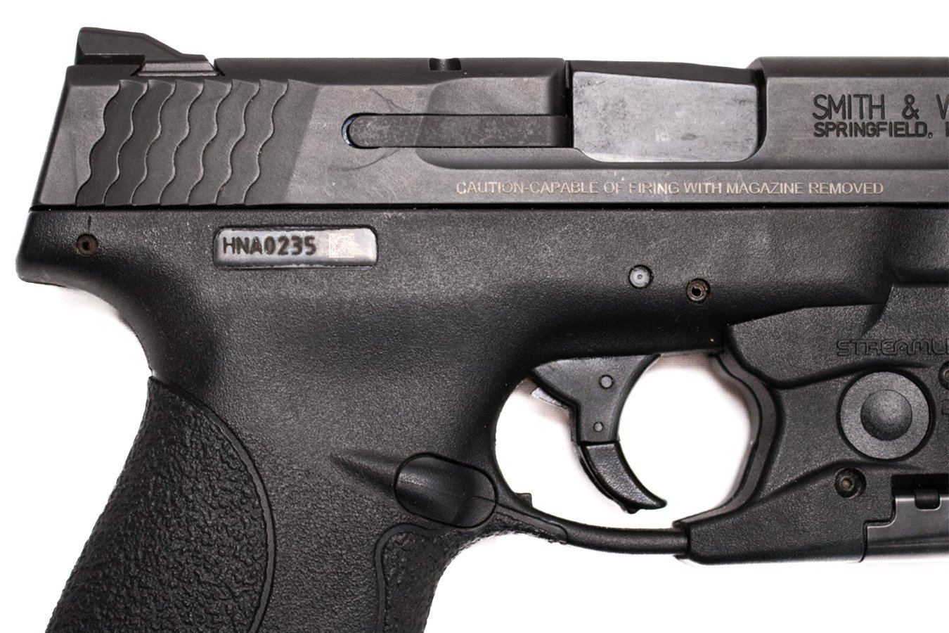 SMITH AND WESSON M&P40 Shield 40 S&W Police Trade-In with Streamlight TLR-6