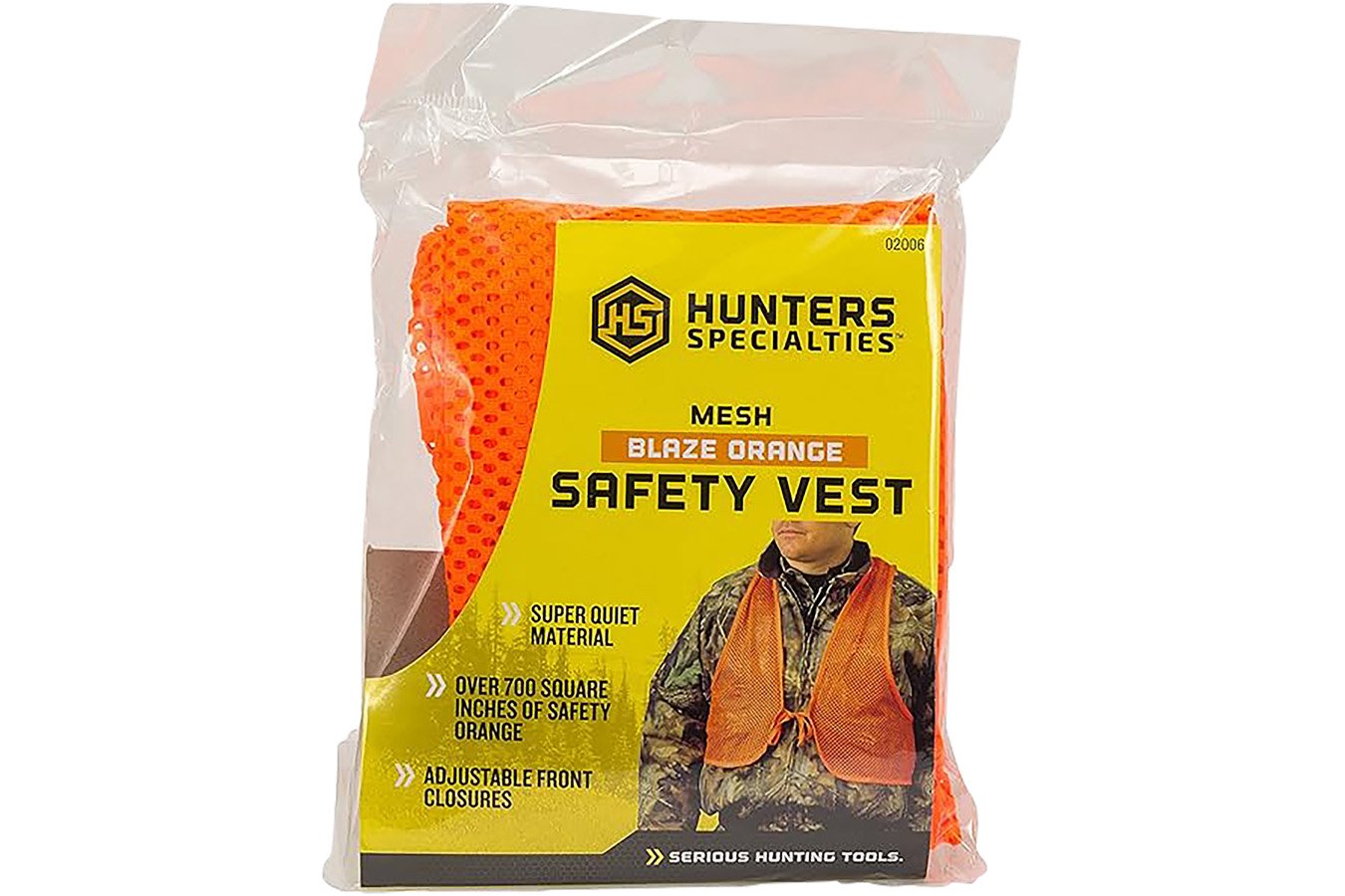 HUNTERS SPECIALTIES Safety Vest OSFA Chest Orange Mesh