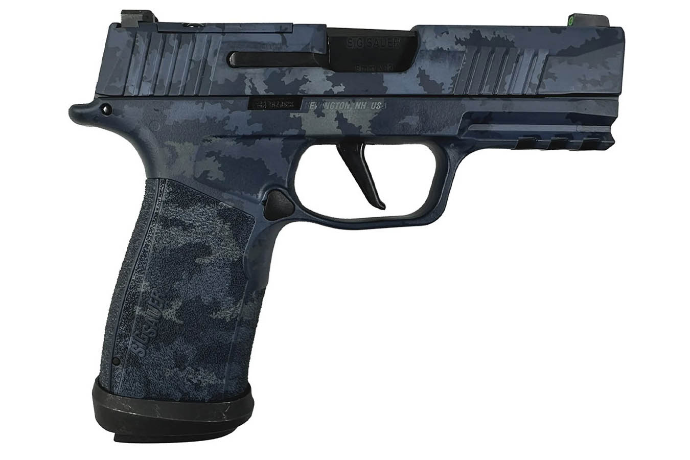 SIG SAUER P365-XMACRO TACOPS 9mm Optic Ready Pistol with Blue Multi Camo Finish and Four Magazines