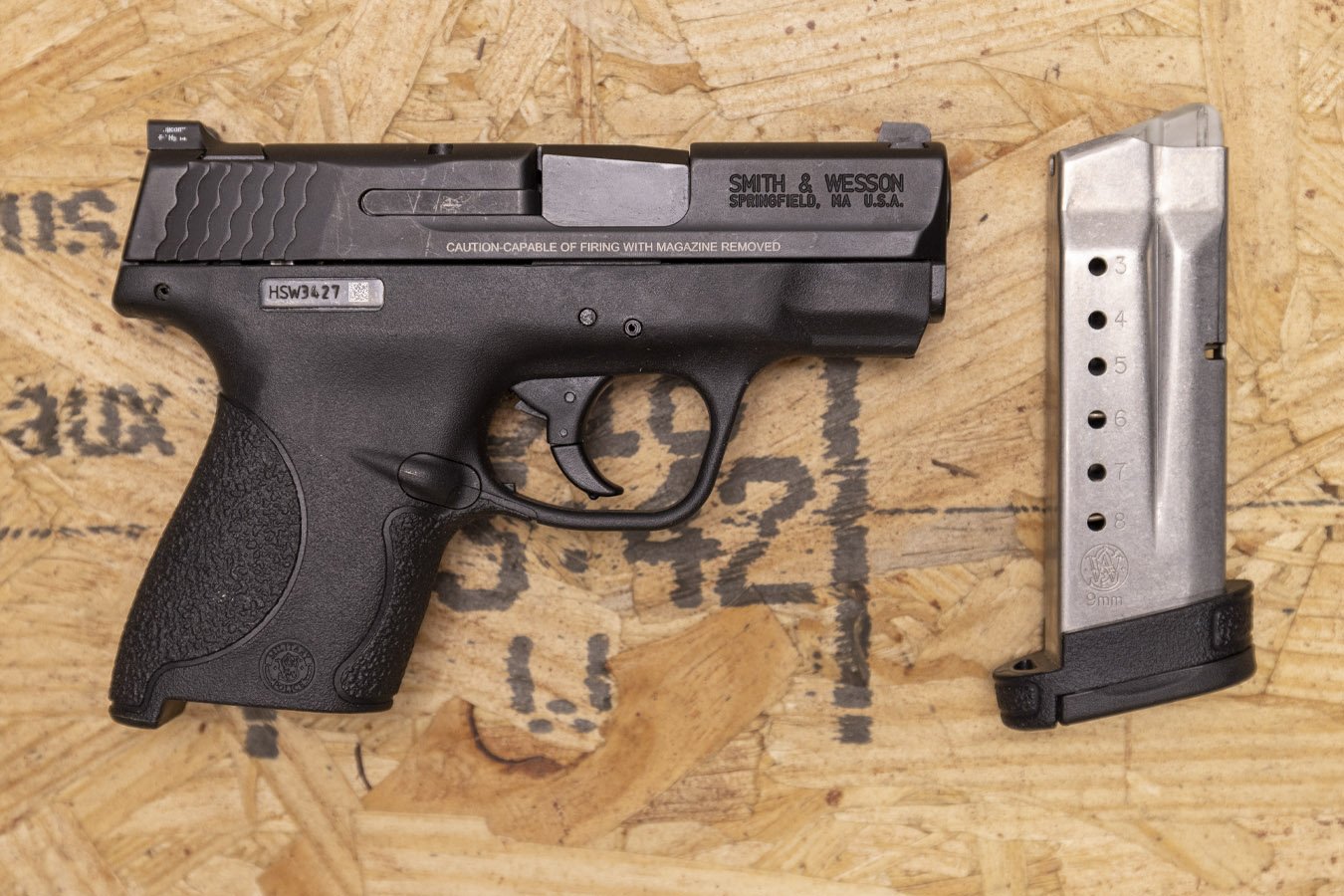 SMITH AND WESSON M&P9 Shield 9mm Police Trade-In Pistol with Night Sights