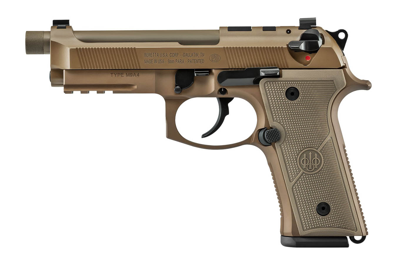BERETTA M9A4 Centurion 9mm Optic Ready DA/SA Pistol with FDE Cerakote Finish