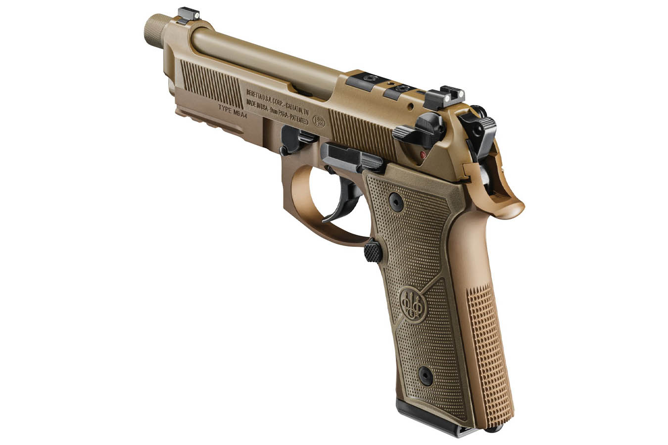 BERETTA M9A4 Centurion 9mm Optic Ready DA/SA Pistol with FDE Cerakote Finish