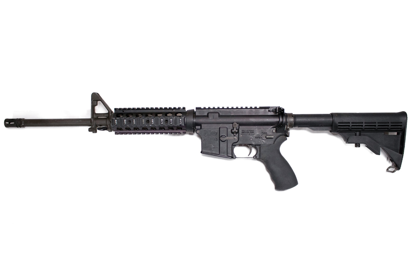 COLT AR-15A3 5.56mm Police Trade with Military/Government Restricted Rollmark and Quad Rail (No Magazine) 