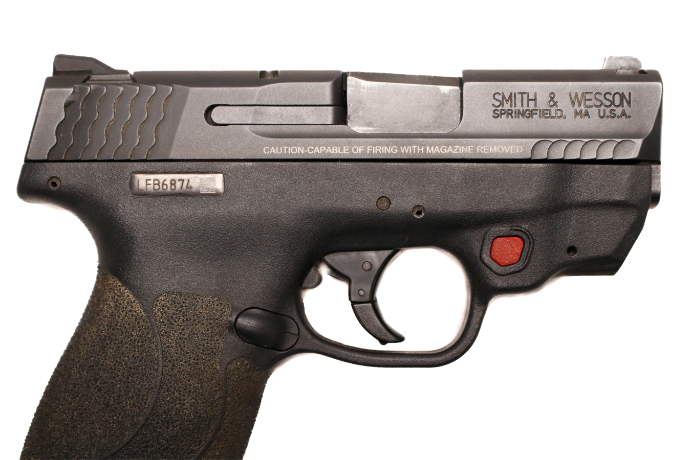 SMITH AND WESSON M&P9 Shield M2.0 9mm Police Trade-In Pistol with Crimson Trace Laser