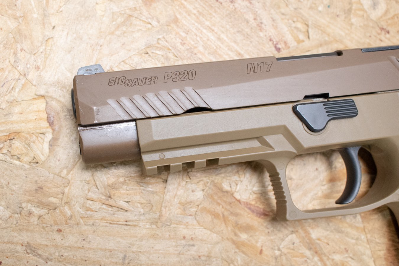 SIG SAUER P320 M17 9mm Police Trade-In Pistol with Ambidextrous Safety and Tan Frame