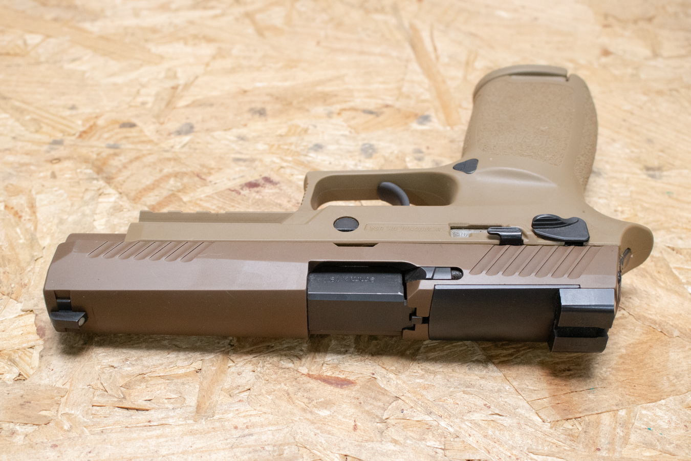 SIG SAUER P320 M17 9mm Police Trade-In Pistol with Ambidextrous Safety and Tan Frame