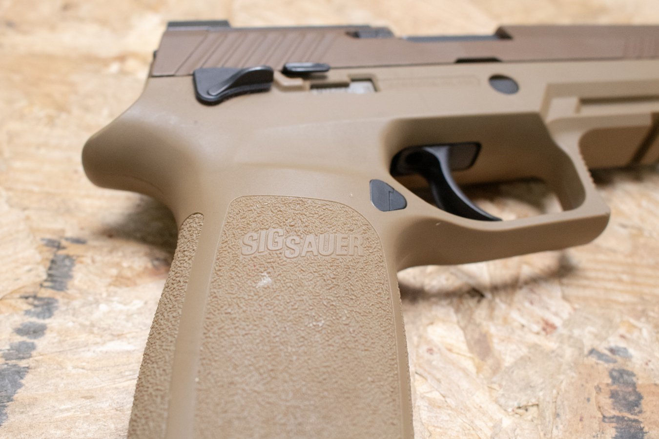 SIG SAUER P320 M17 9mm Police Trade-In Pistol with Ambidextrous Safety and Tan Frame