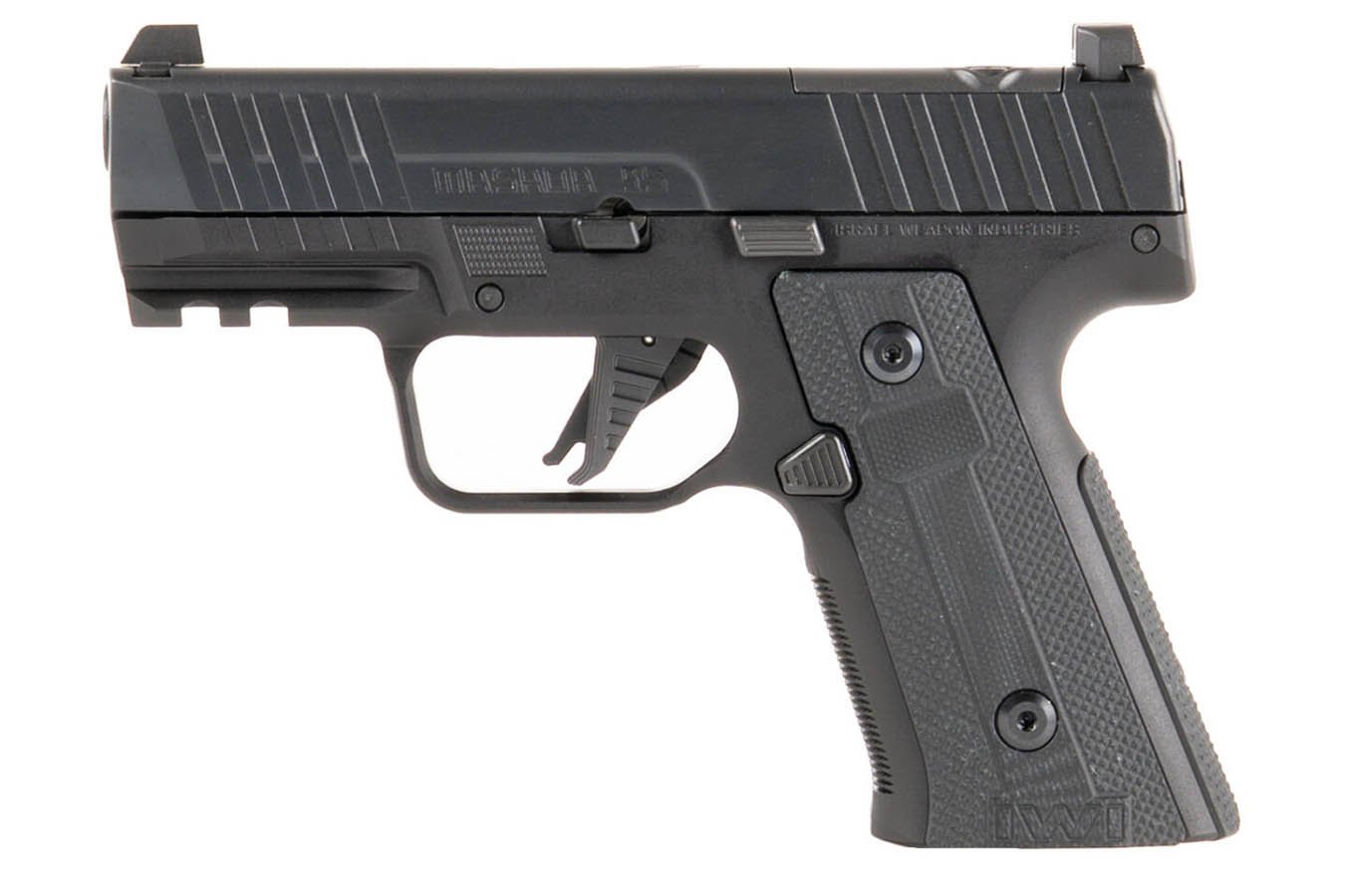 IWI MASADA Slim Commander Elite Compact 9mm Semi-Auto Pistol with Mischief Machine Commander Grip
