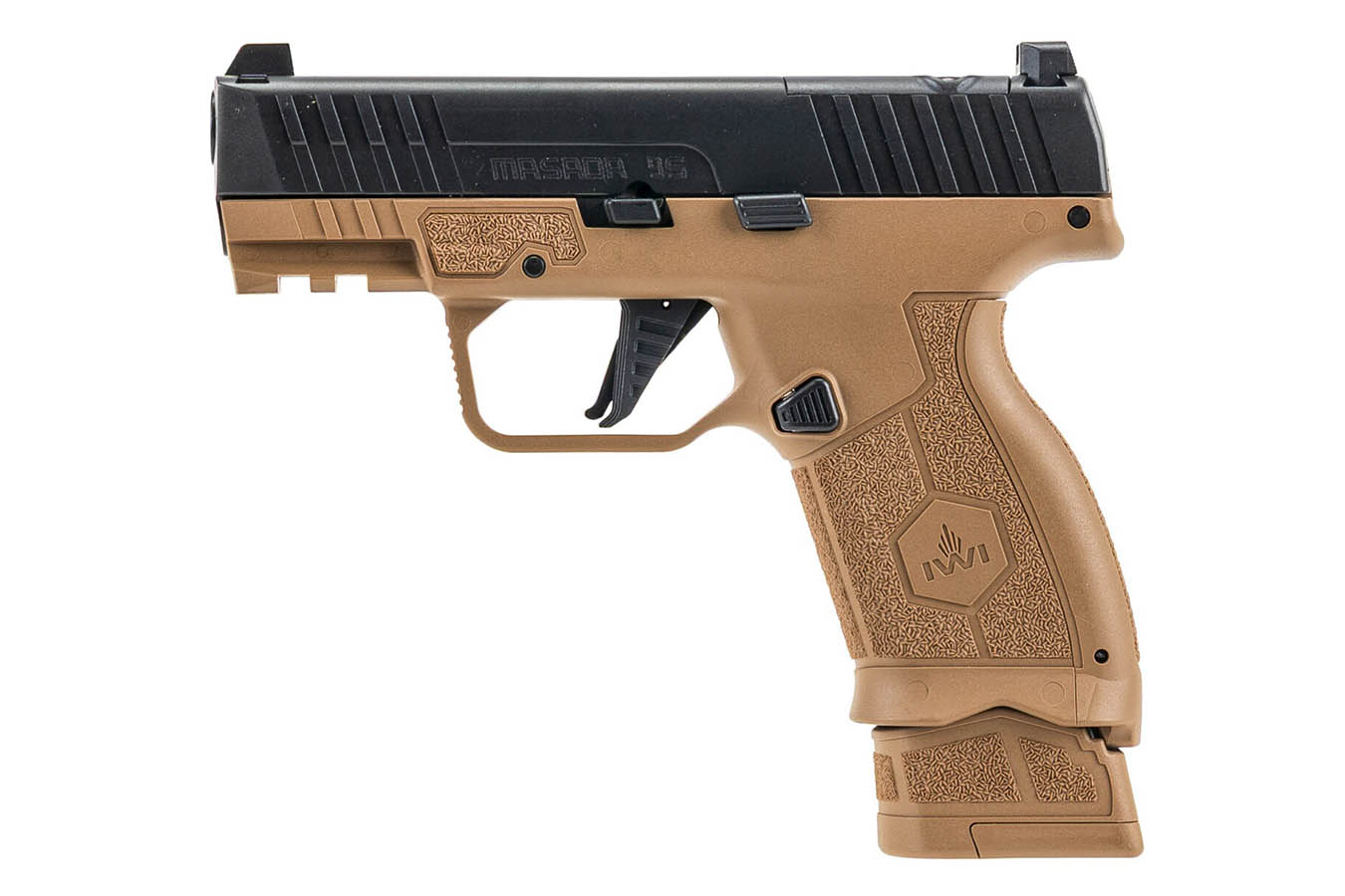 IWI Masada Slim Elite 9mm Optic Ready Pistol with Coyote Frame and Black Slide
