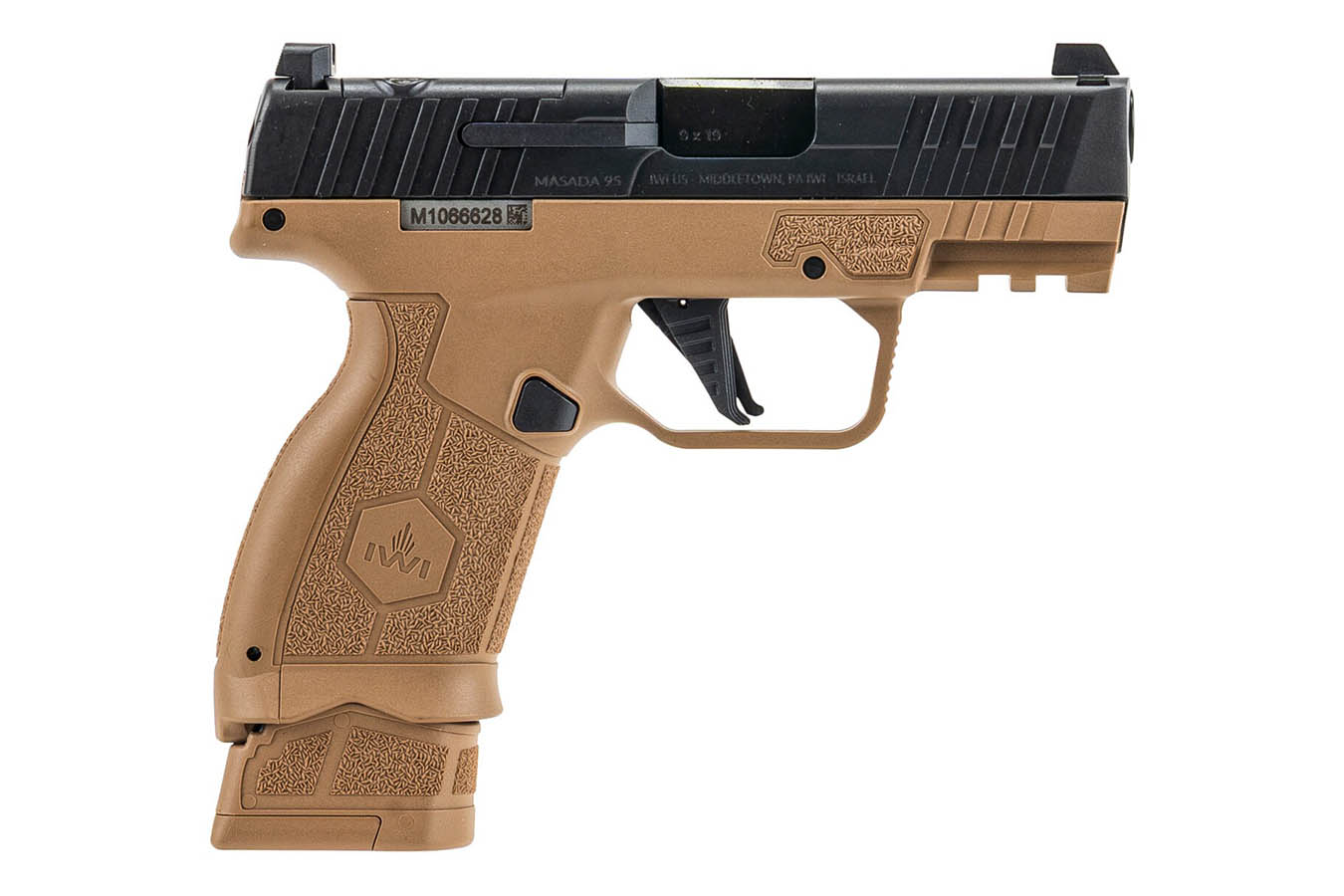 IWI Masada Slim Elite 9mm Optic Ready Pistol with Coyote Frame and Black Slide