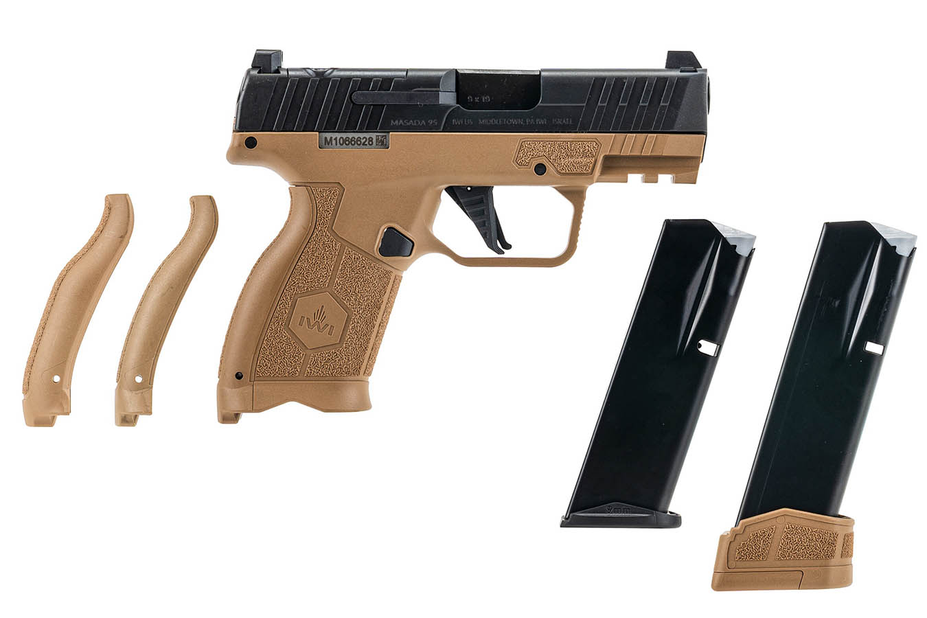 IWI Masada Slim Elite 9mm Optic Ready Pistol with Coyote Frame and Black Slide