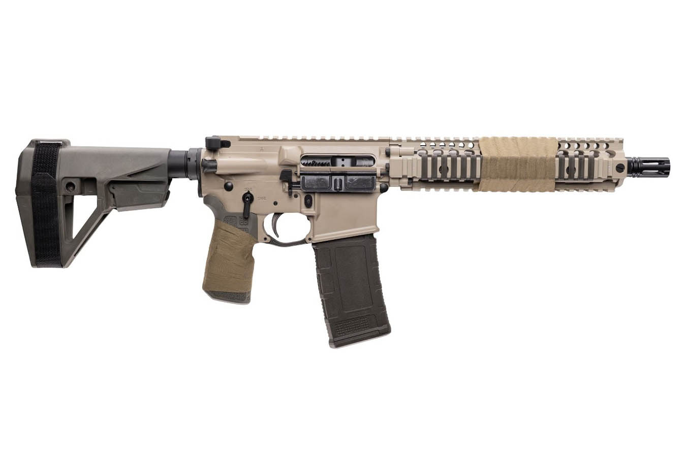 DANIEL DEFENSE MK18 Elite 300 Blackout Semi-Auto Pistol with FDE Finish and SB Tactical Brace