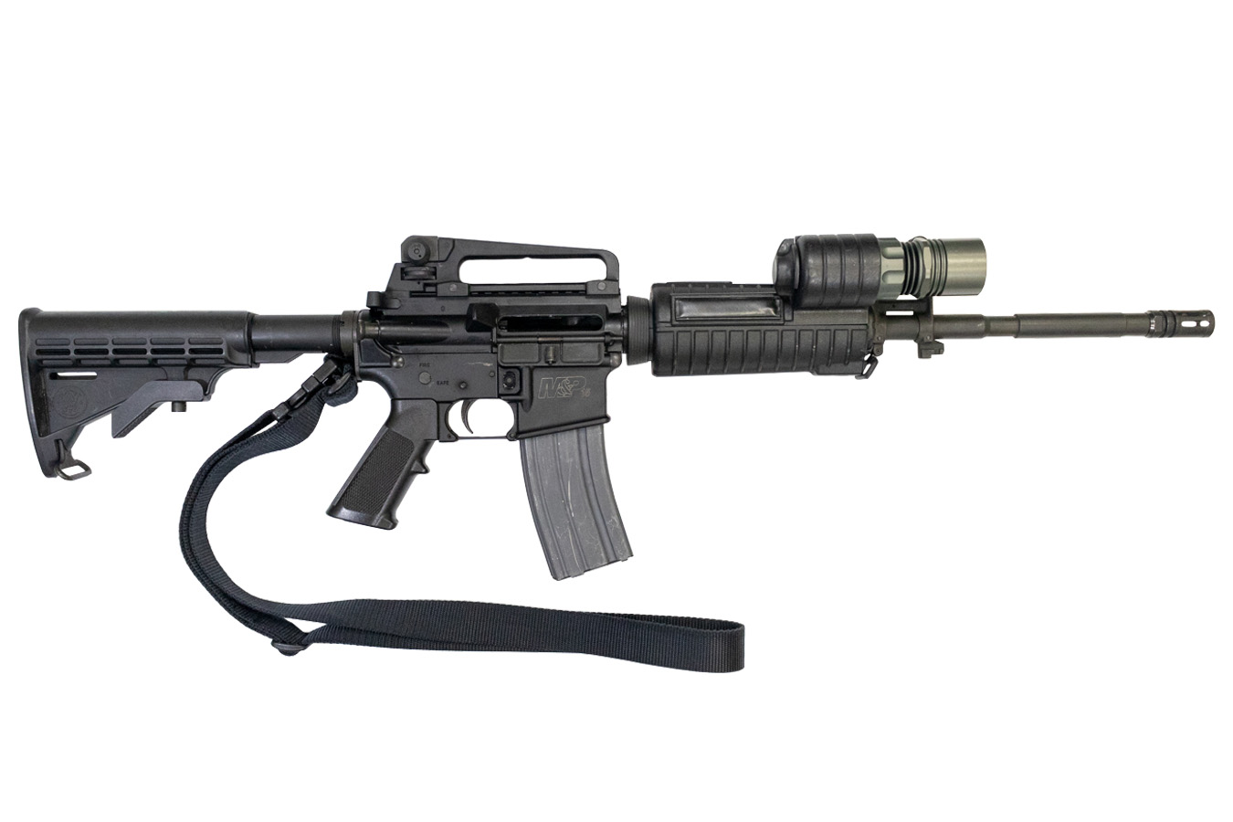 M&P15 5.56 NATO Police-Trade Rifles with Surefire M500A Forend. 