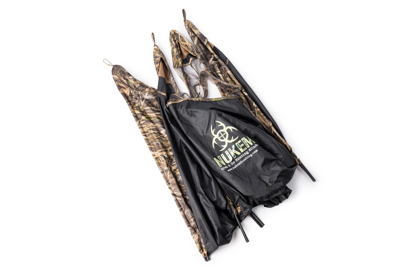 NUKEM Grab & Go Hunting Blind XL in Mossy Oak Habitat