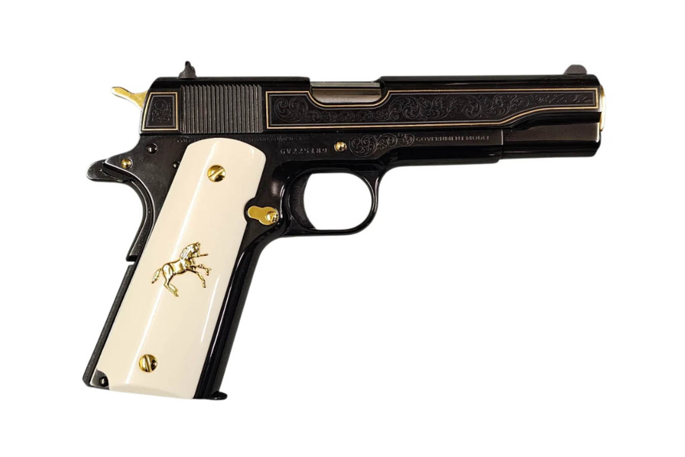 COLT 1911 Classic 45 ACP Semi-Auto Pistol with Polished Gold Controls