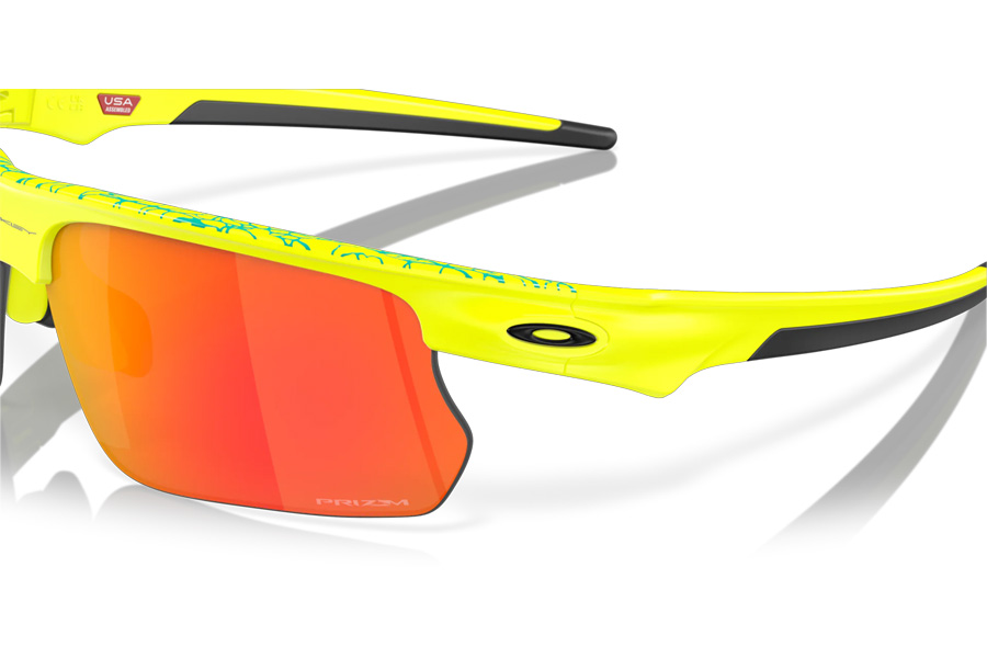 OAKLEY BiSphaera Matte Tennis Ball Yellow with Prizm Ruby Lenses