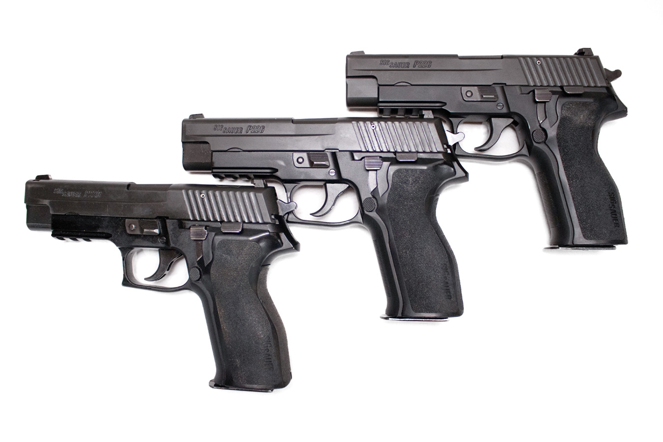 SIG SAUER P226 9mm DA/SA Pistols with SRT and Livonia Police Department Markings (Very Good Condition)