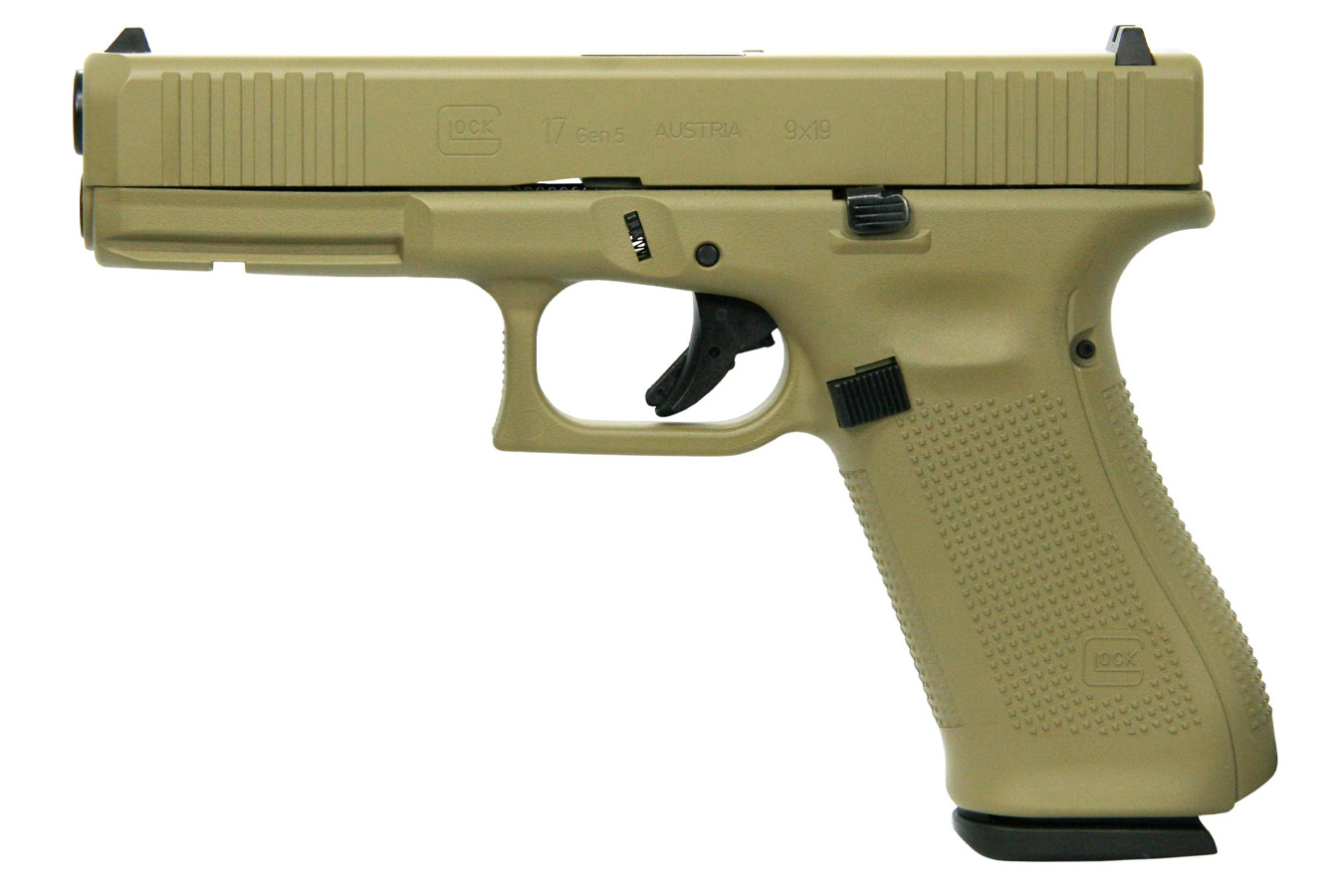 GLOCK 17 Gen5 9mm Semi-Auto Pistol with Tan/Bronze Two-Tone Finish