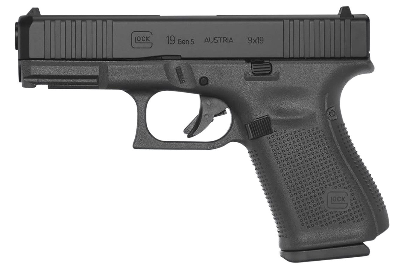 GLOCK 19 Gen5 9mm 15-Round Pistol with Front Serrations