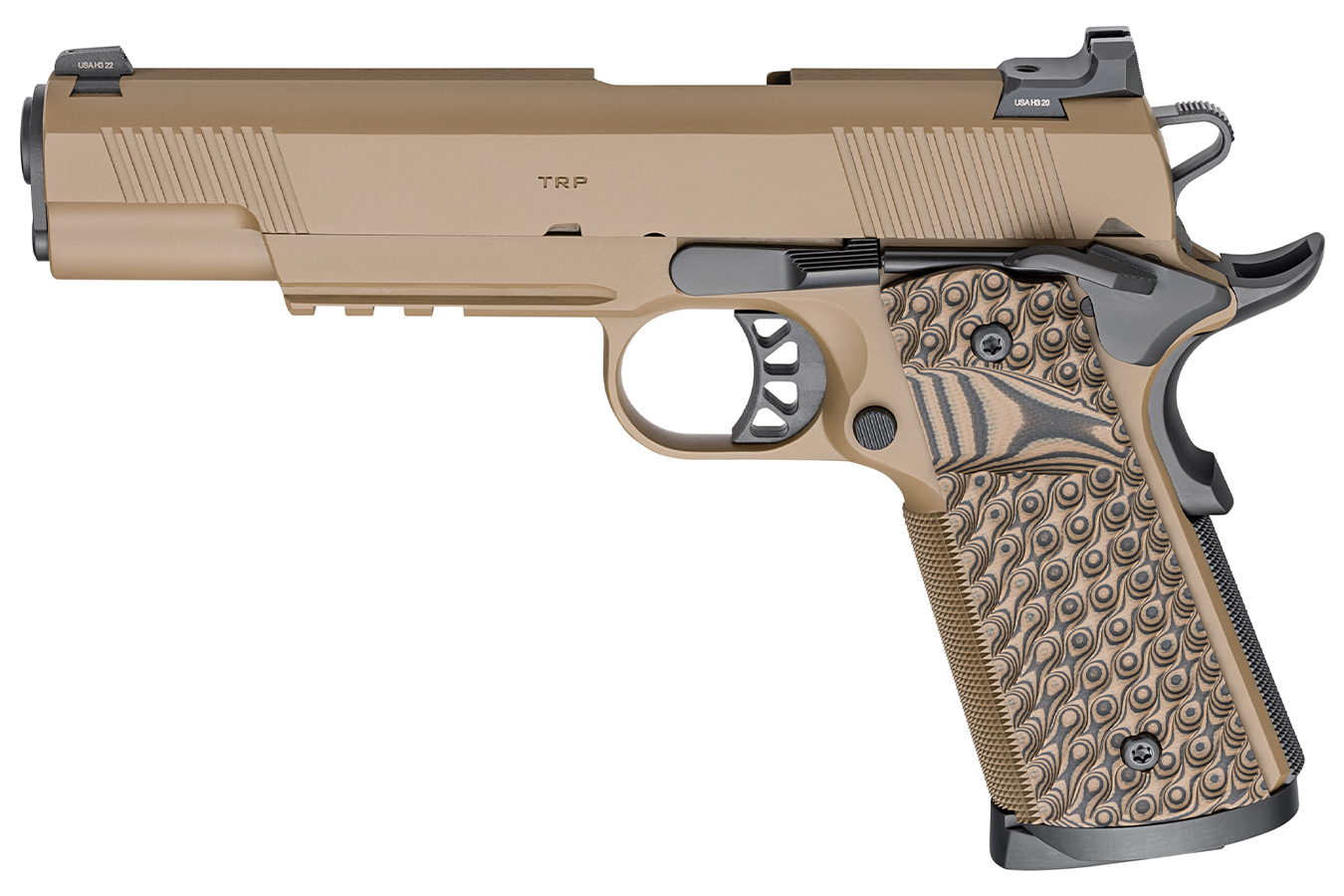 SPRINGFIELD 1911 TRP 45 ACP Firstline Pistol with Three 8-Round Magazines and Coyote Brown Cerakote FInish (LE)