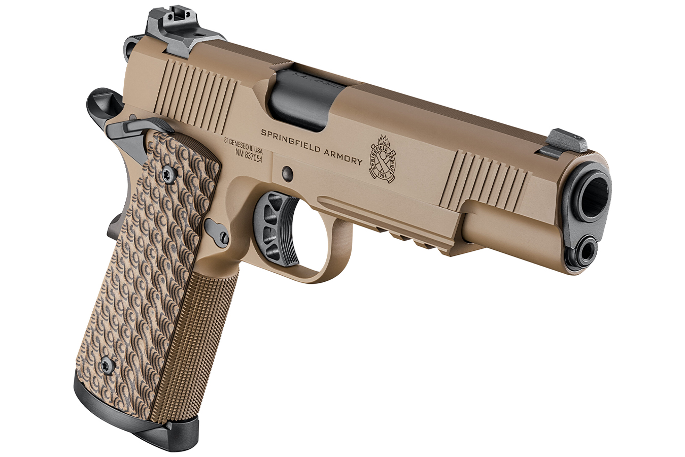 SPRINGFIELD 1911 TRP 45 ACP Firstline Pistol with Three 8-Round Magazines and Coyote Brown Cerakote FInish (LE)