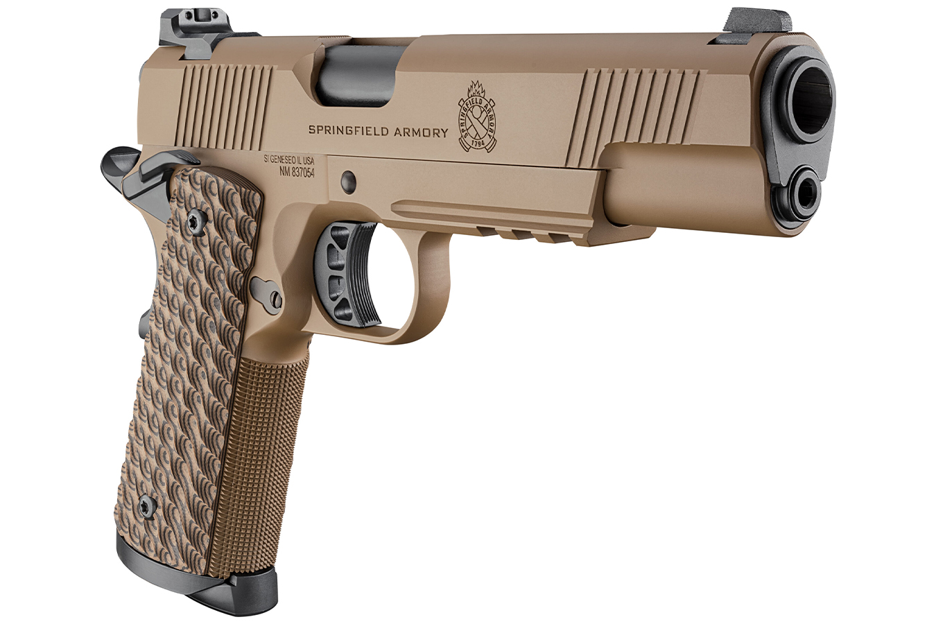 SPRINGFIELD 1911 TRP 45 ACP Firstline Pistol with Three 8-Round Magazines and Coyote Brown Cerakote FInish (LE)