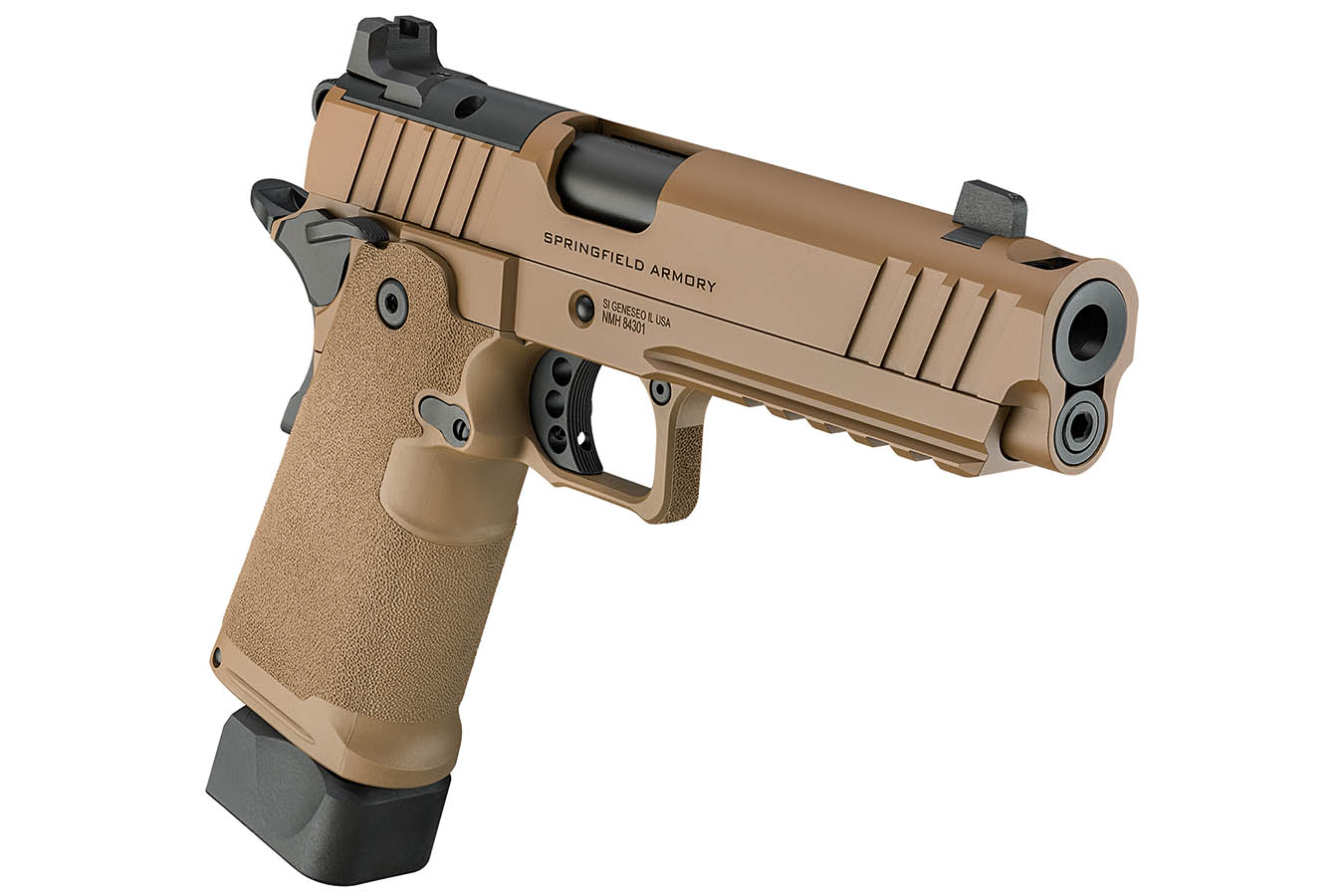 SPRINGFIELD 1911 DS Prodigy Comp 9mm Optic Ready Pistol with 5 Inch Barrel and Coyote Brown Finish