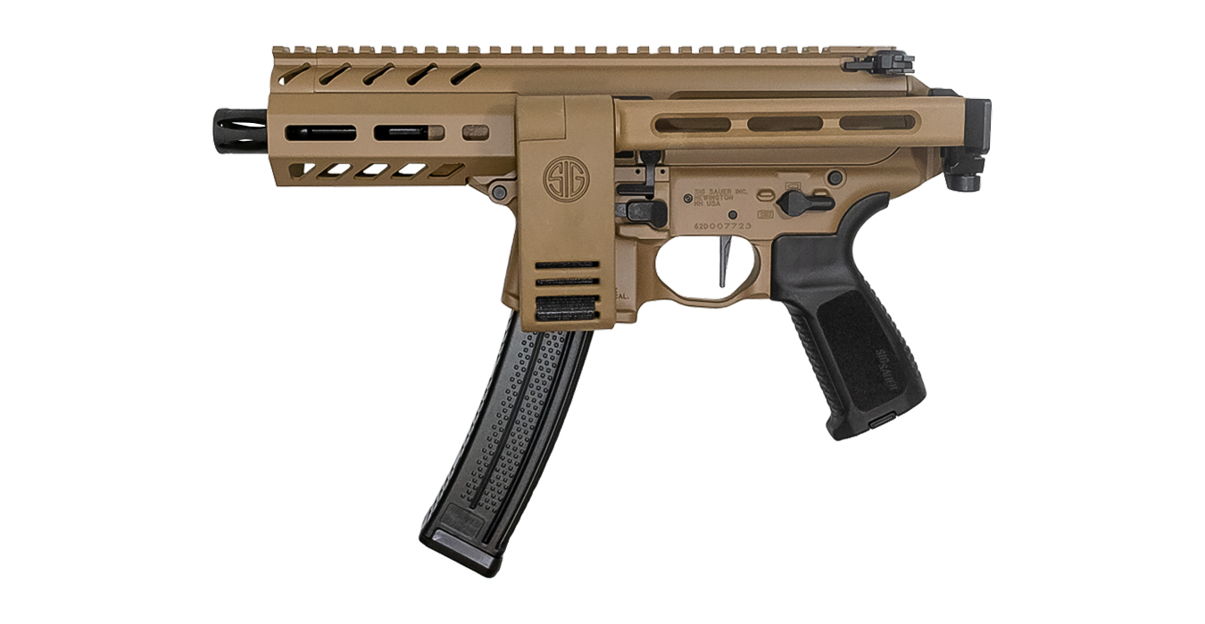 SIG SAUER MPX K 9mm Pistol with SIG PCB Folding Brace and Coyote Cerakote Finish