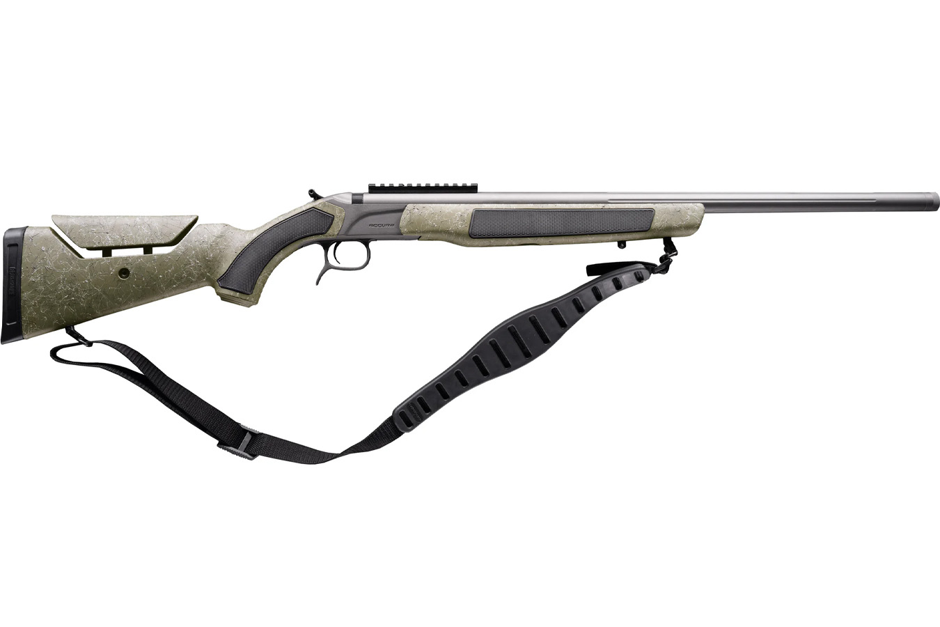 CVA INC Accura MR-X 50 Caliber Muzzleloader with a Cerakote Tungsten Barrel and Nitride and OD Green Stock
