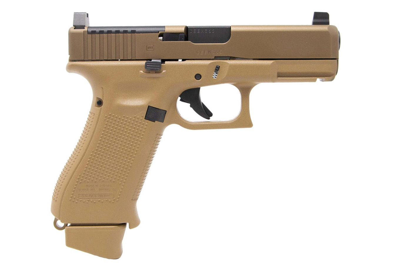 GLOCK 19X MOS 9mm Pistol with Coyote Frame and Holosun Red Dot Optic