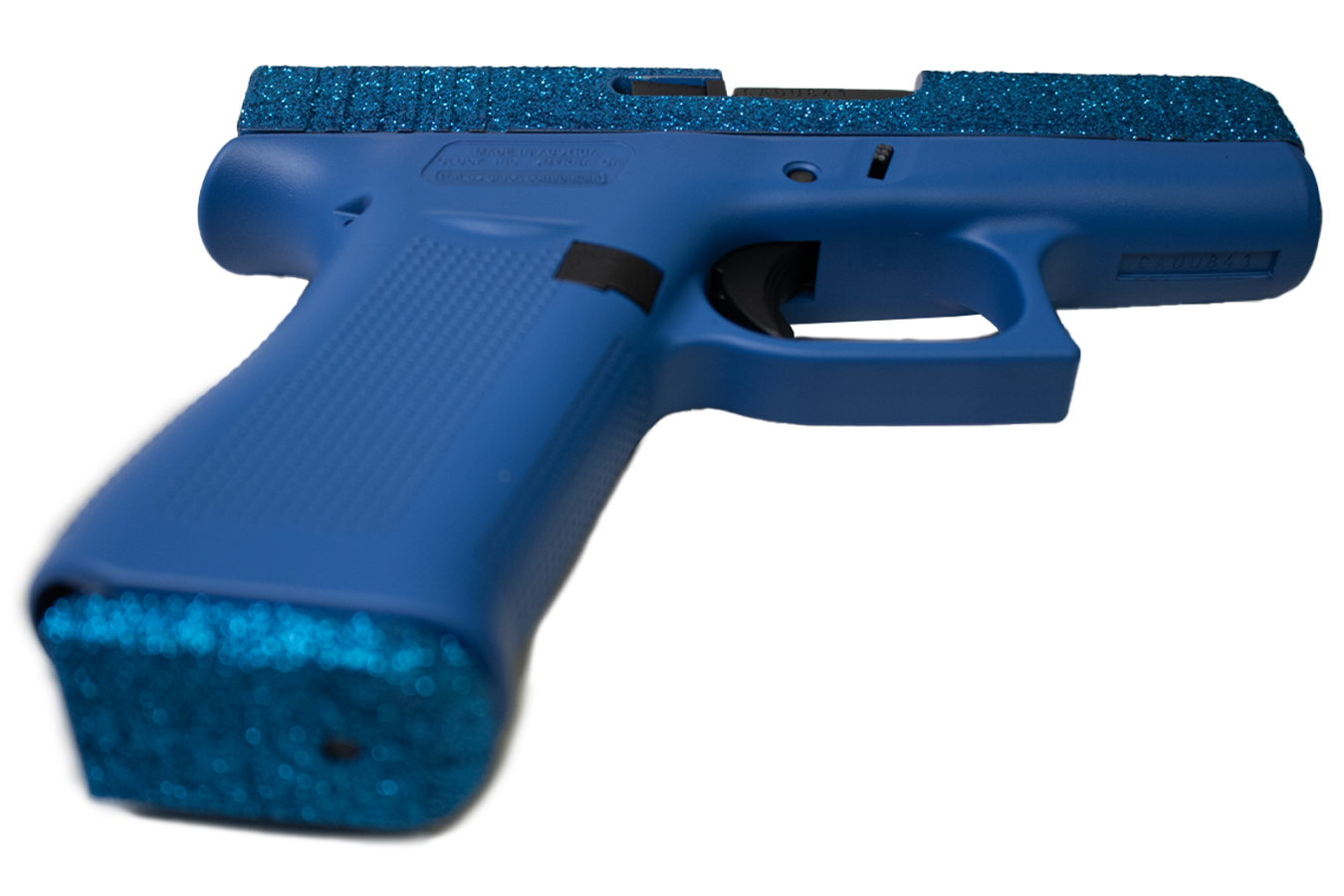 GLOCK 43x 9mm Pistol with Sapphire Glitter Blue Finish