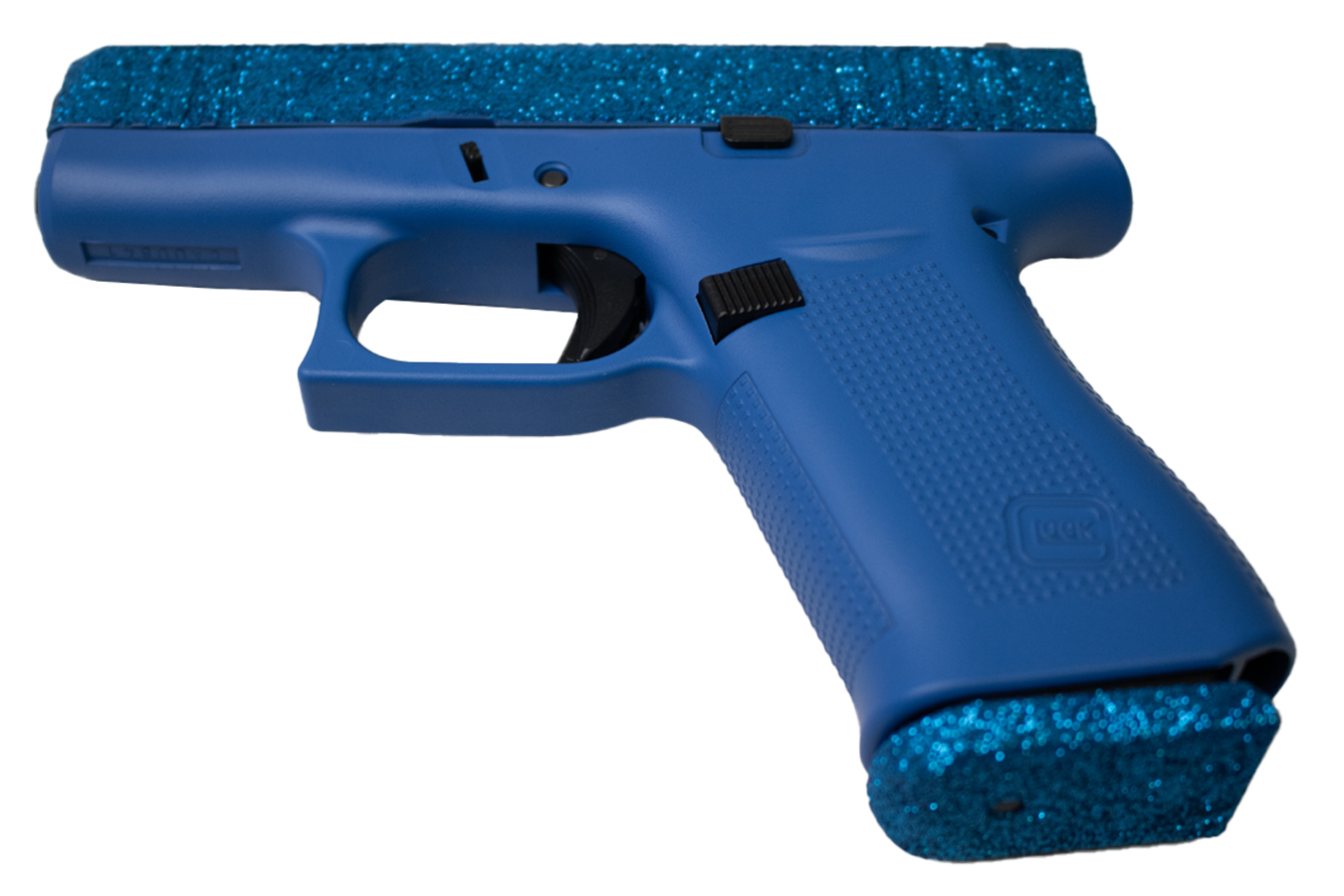 GLOCK 43x 9mm Pistol with Sapphire Glitter Blue Finish