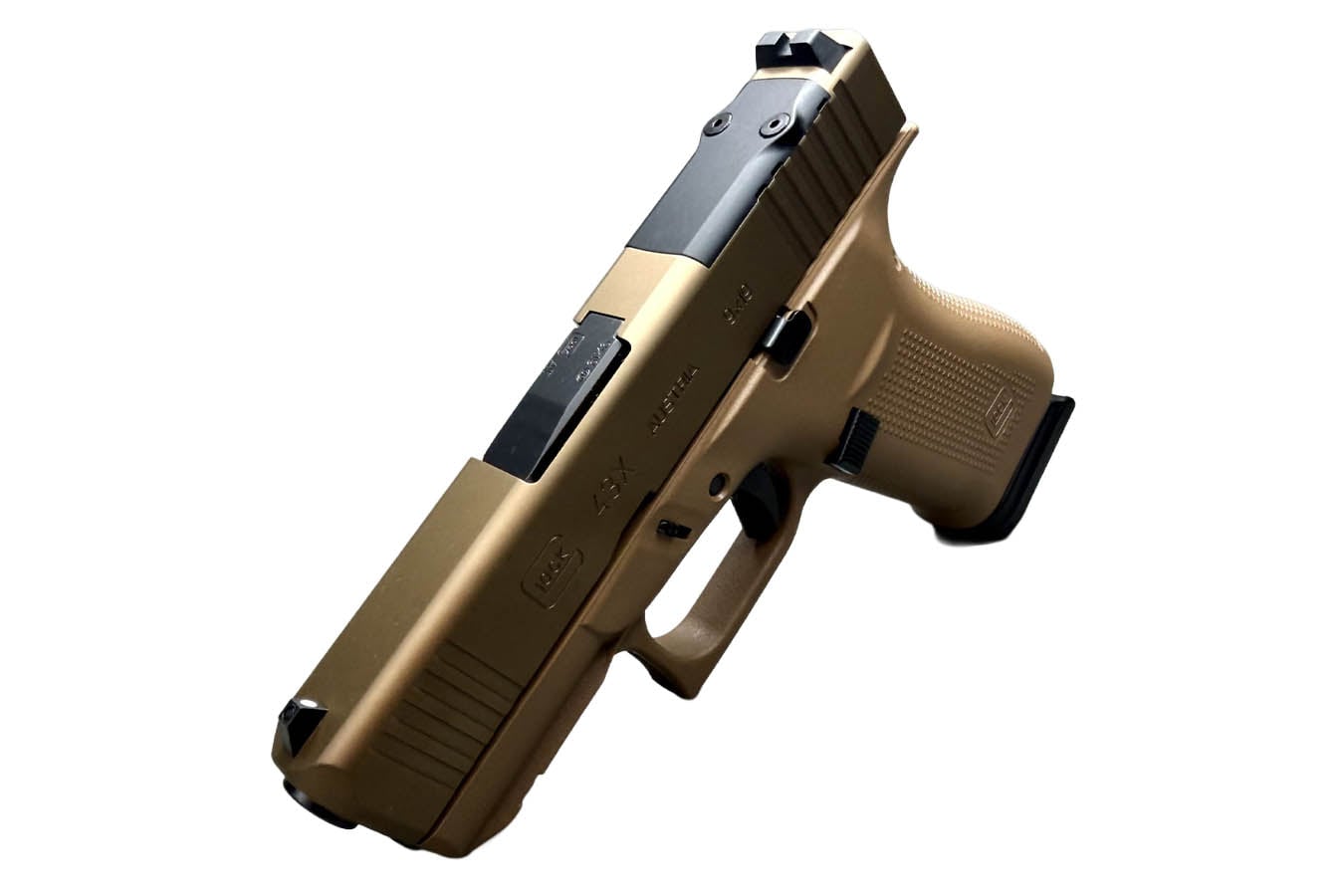 GLOCK 43x MOS 9mm Optic Ready Pistol with Coyote Dark Earth Finish