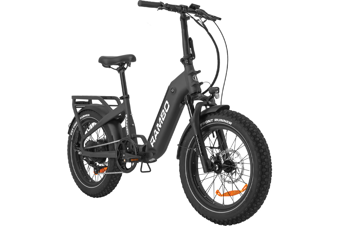 RAMBO BIKES Ranger Folding Matte Black 750W Rambo Hub Motor Motor Up to 30MPH Speed