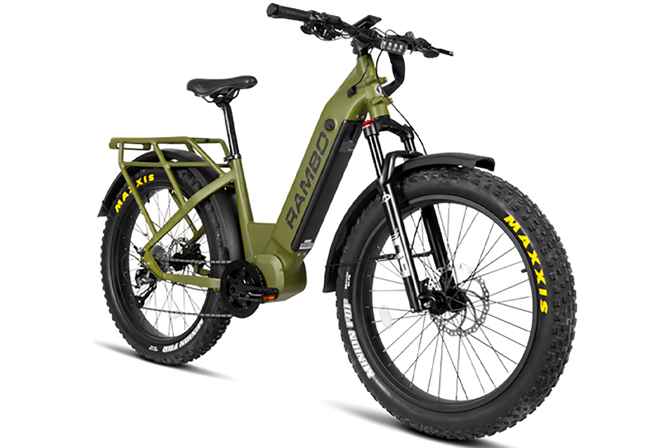 RAMBO BIKES Rebel 2.0 OD Green Bafang 1000W Mid Drive Motor Up to 32mph Speed