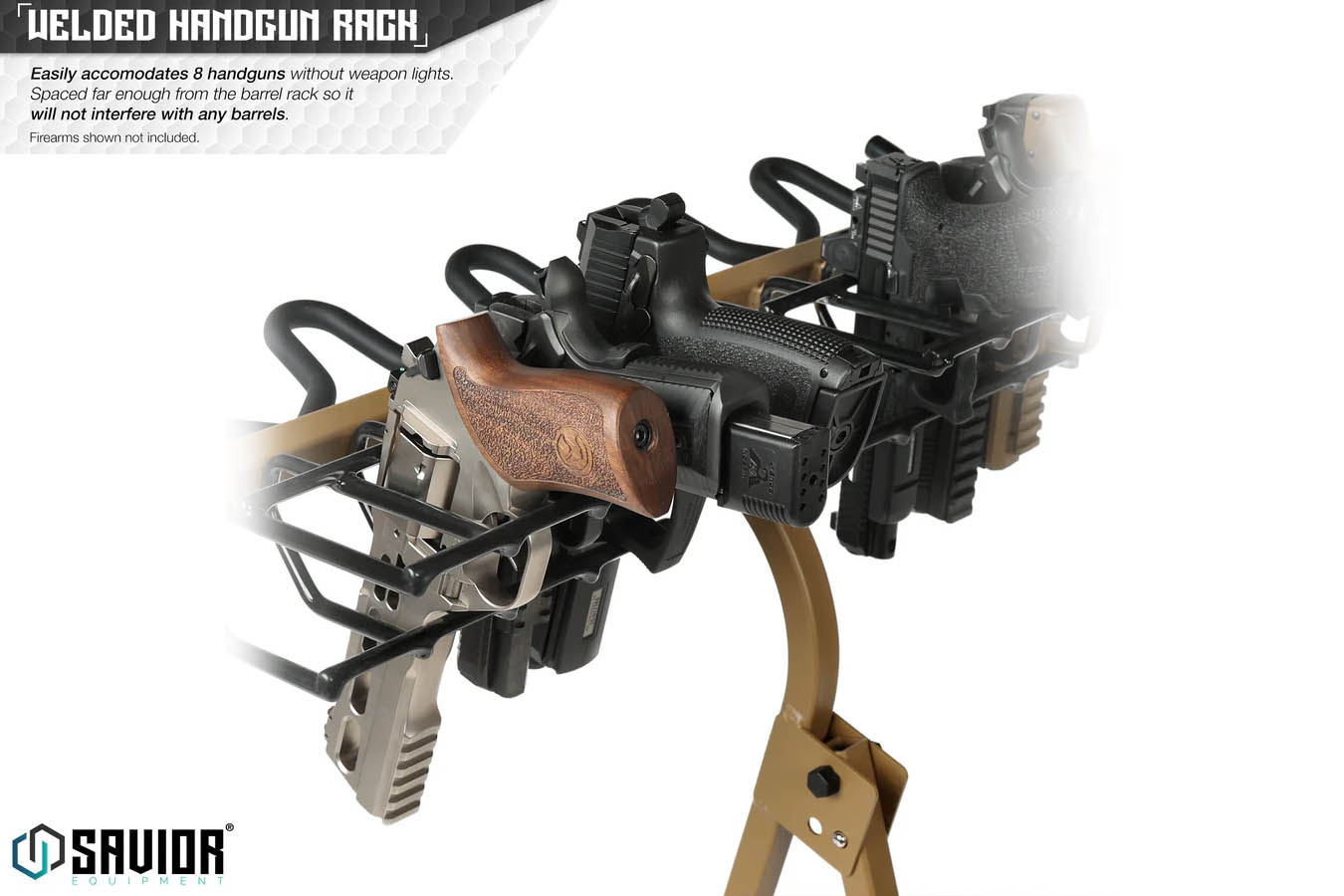 SAVIOR Mobile Firearm Rack Stand - 6 Rifles and 8 Pistols