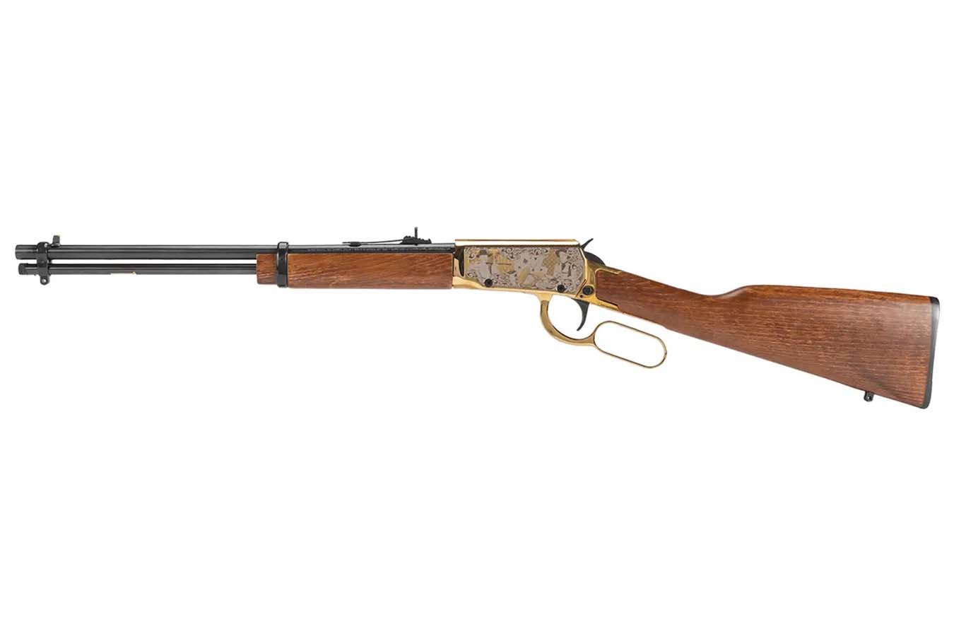 ROSSI Rio Bravo Doc Holiday 22LR Lever-Action Rifle with Gold Engraved Aluminum Receiver