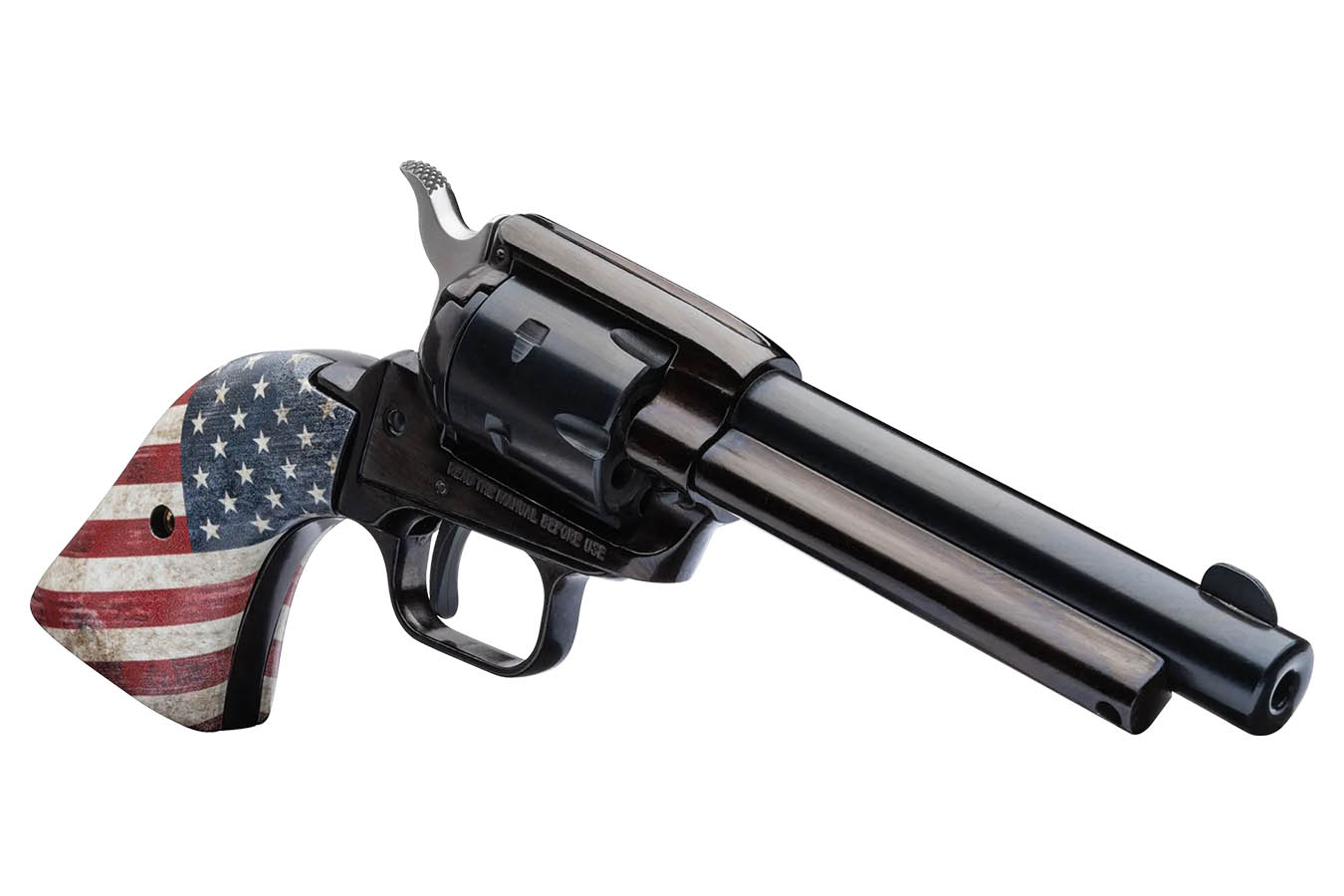 HERITAGE Rough Rider 22LR Rimfire Revolver with 4.75-Inch Barrel and US Flag Grips