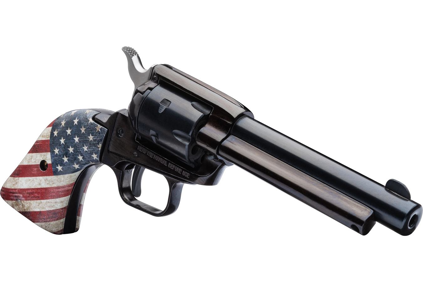 HERITAGE Rough Rider 22LR Rimfire Revolver with 4.75-Inch Barrel and US Flag Grips