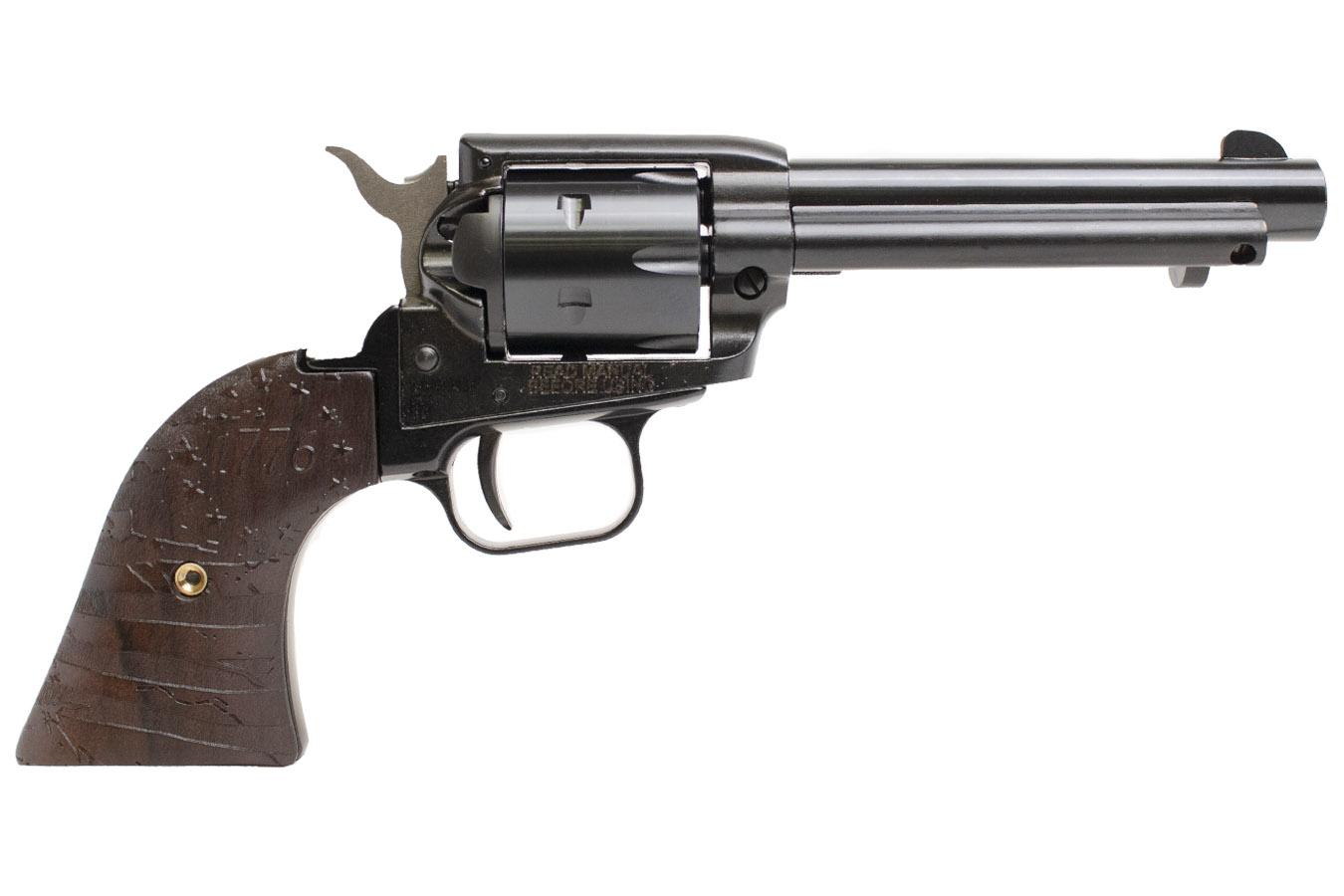 HERITAGE Rough Rider 22LR Rimfire Revolver with 4.75 Inch Barrel and 1776 Flag Wood Grips