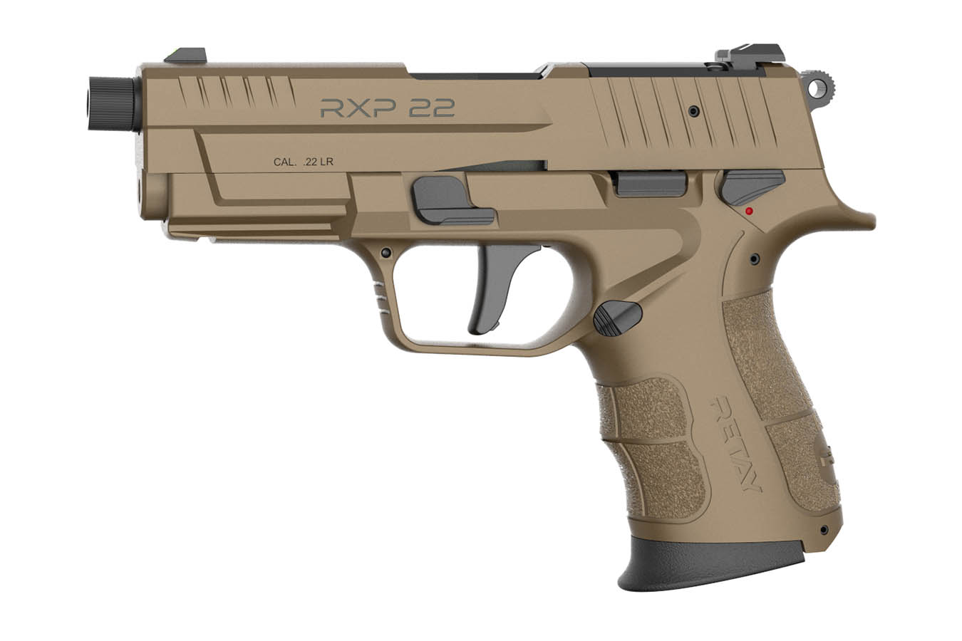 RETAY USA RXP22 22LR Flat Dark Earth Semi-Auto Pistol with Threaded Barrel