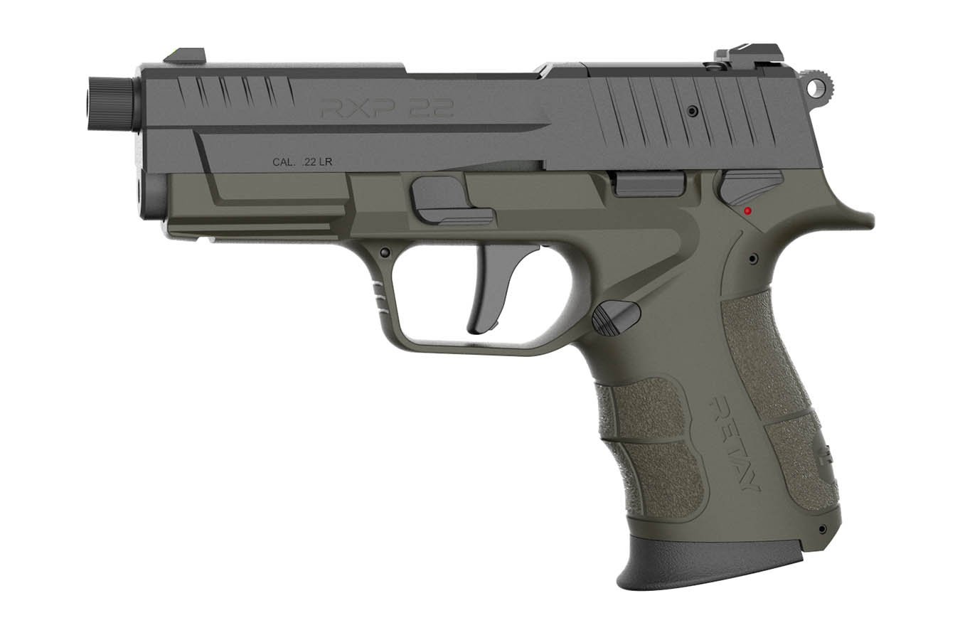 RETAY USA RXP22 22LR Black/OD Green Two-Tone Pistol with Threaded Barrel