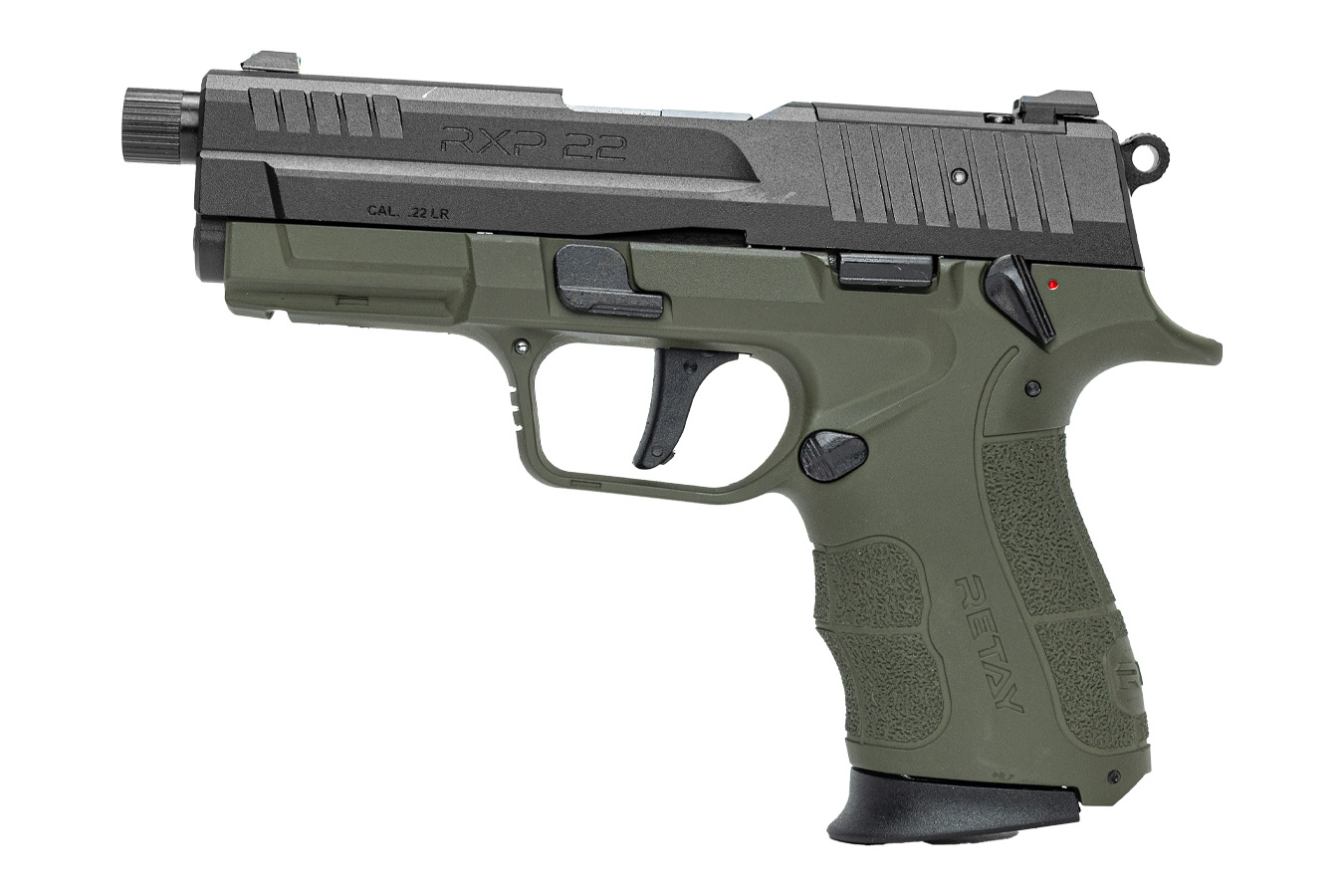 RETAY USA RXP22 22LR Black/OD Green Two-Tone Pistol with Threaded Barrel