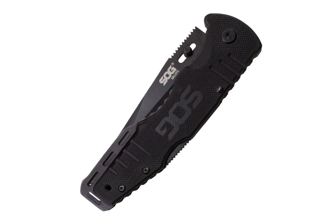 SOG SPECIALTY KNIVES Salute Clip Point Pocket Folding Knife - Black